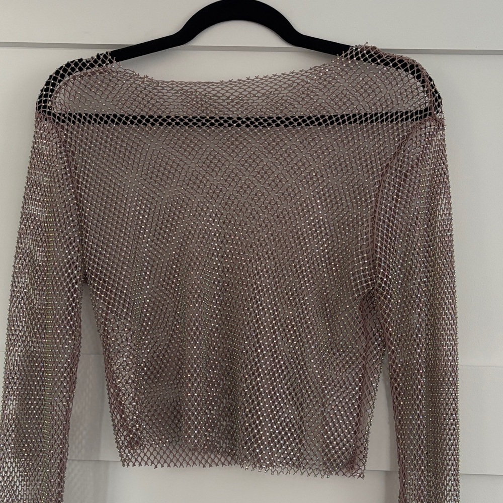 Mesh Long Sleeve Top